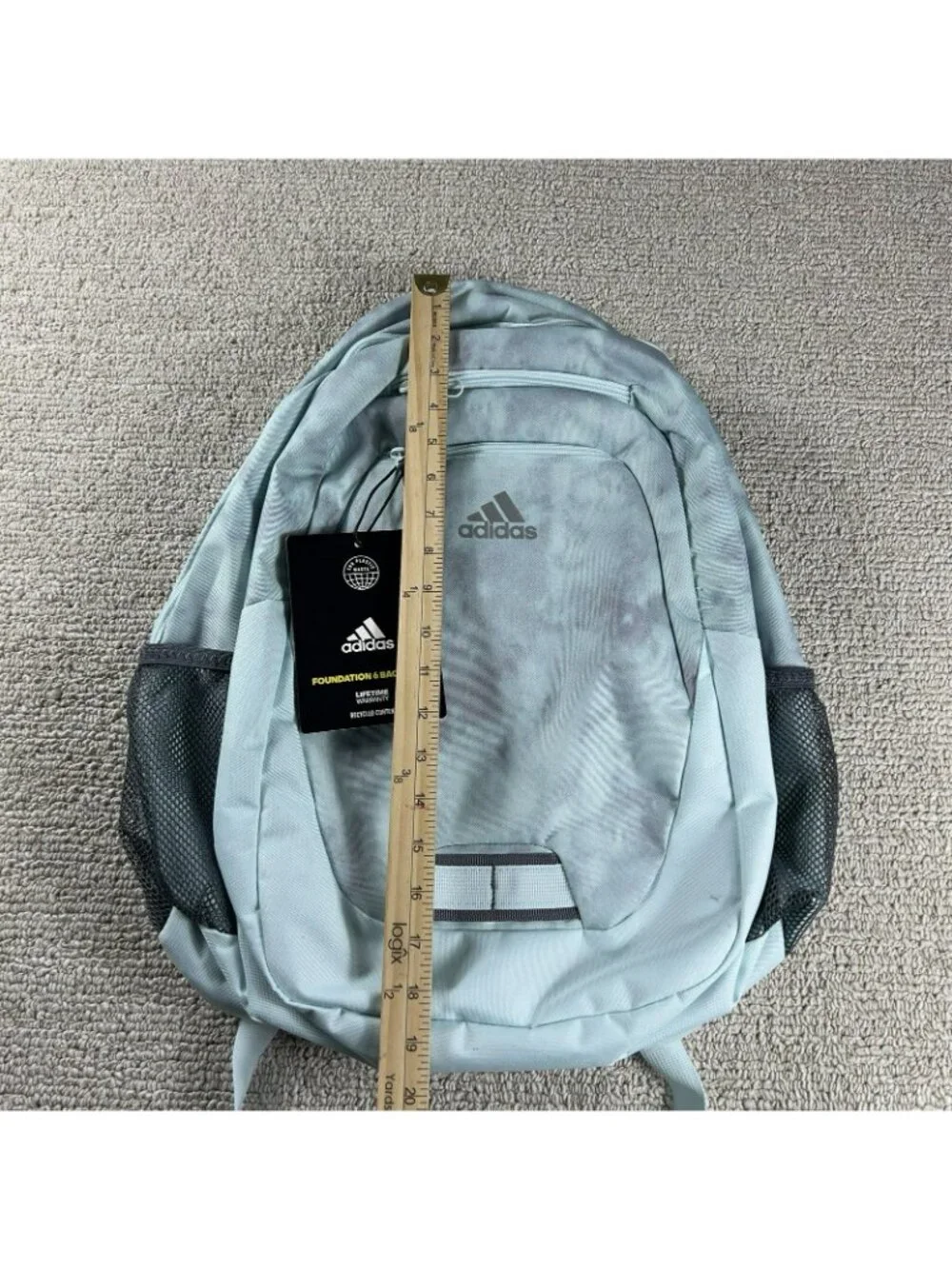 Adidas Foundation 6 Durable Unisex Backpack Green Gray